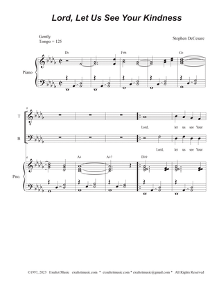 Lord, Let Us See Your Kindness (Duet for Tenor and Bass solo)