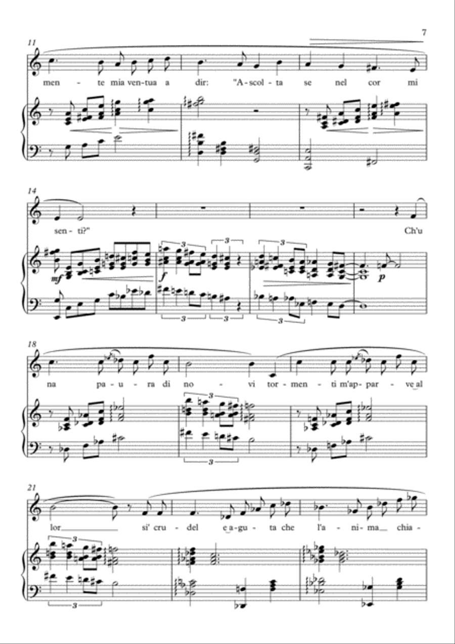 Perché non fuoro a me gli occhi dispenti - for tenor and piano Tenor Voice scores gallery preview page 2