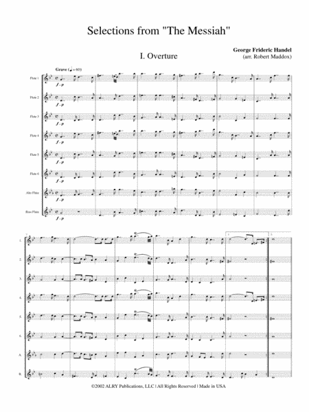 Selections from The Messiah for Flute Choir