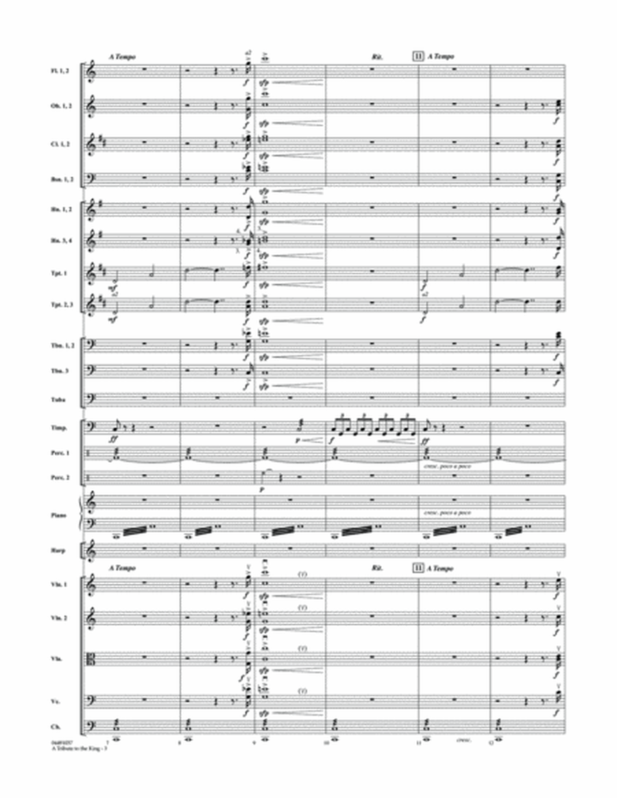 A Tribute to the King (The Music of Elvis Presley) - Conductor Score (Full Score)