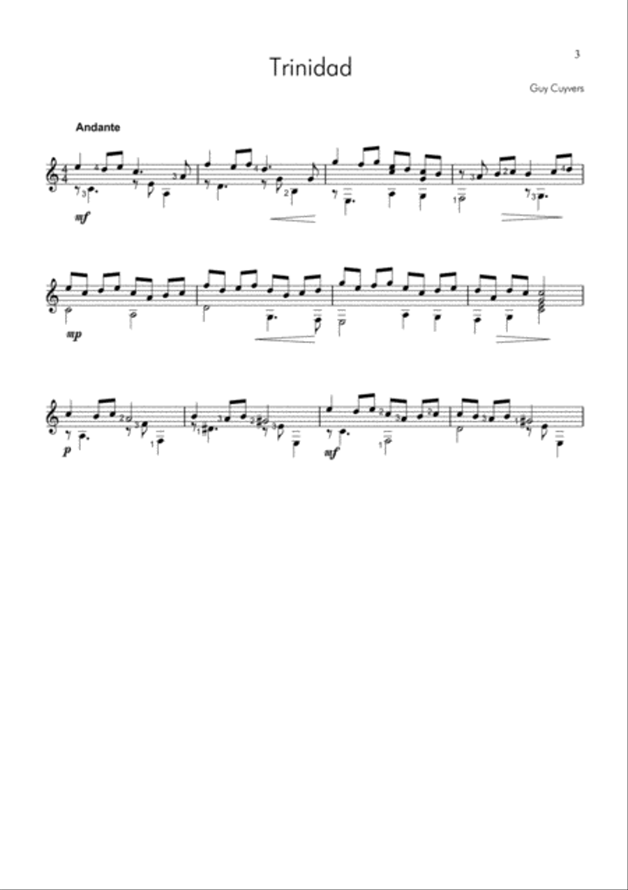 My Favourite Places for Solo Guitar Guitar Solo scores gallery preview page 2