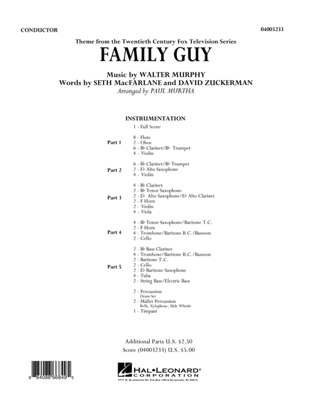 Family Guy (Theme) - Full Score