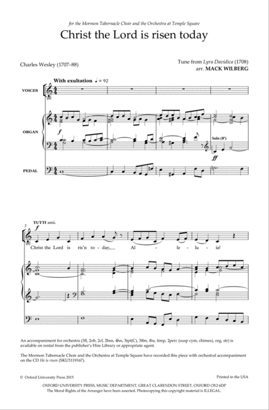 Christ the Lord is risen today 4-Part scores gallery preview page 2