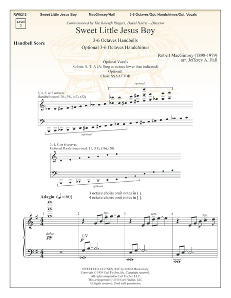 Sweet Little Jesus Boy Sweet Little Jesus Boy 5-Octaves scores gallery preview page 1