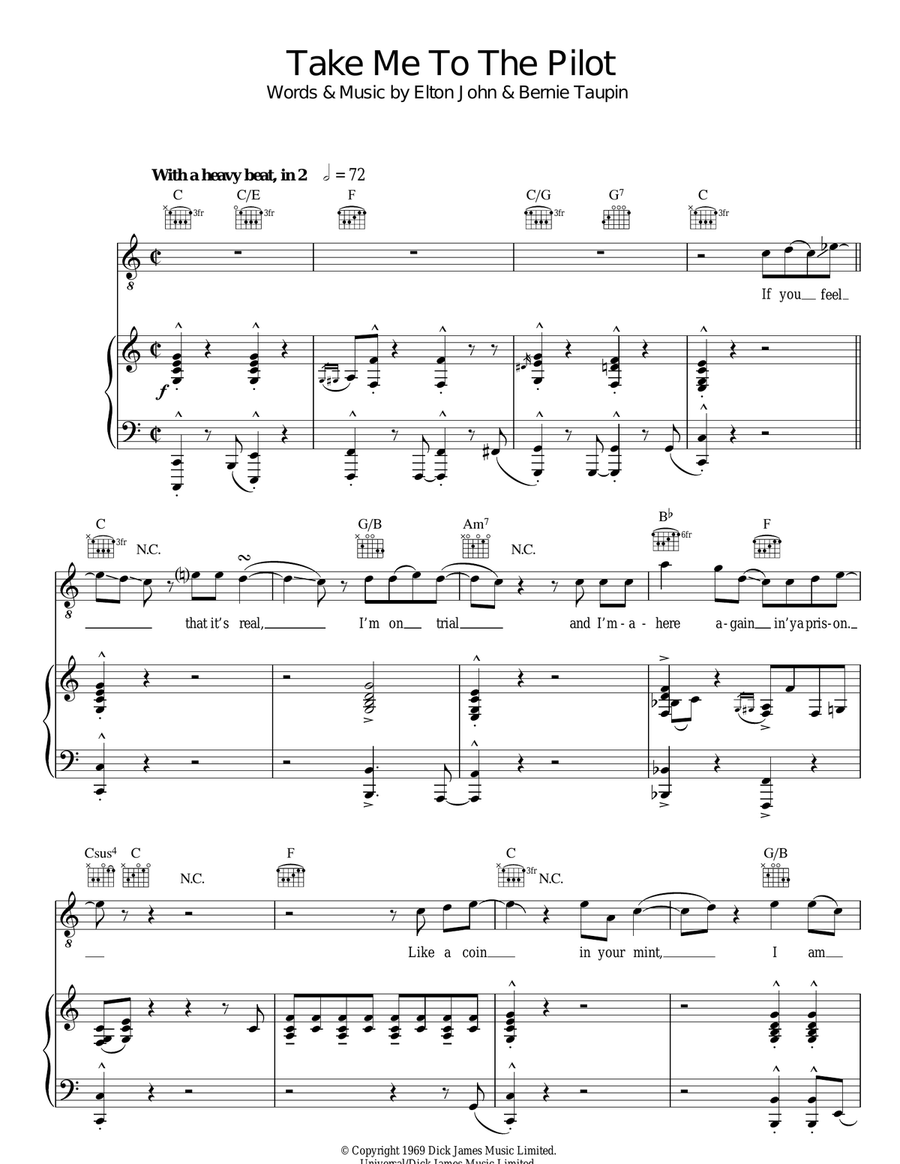 Take Me To The Pilot Acoustic Guitar scores gallery preview page 1