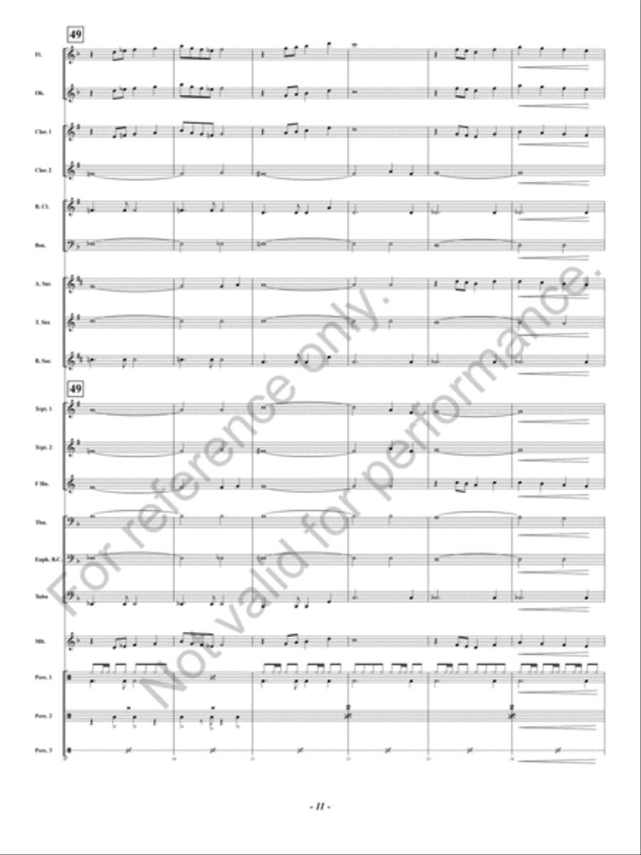 Noche de Paz Concert Band scores gallery preview page 12
