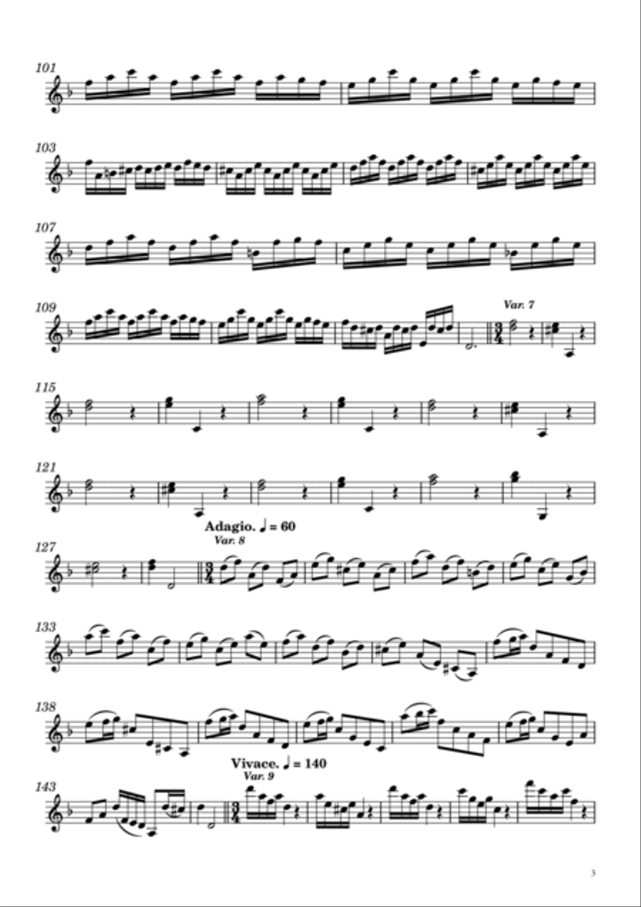 Arcangelo Corelli - Violin Sonata in D minor, Op.5 No.12 'La Folia' - For Violin Solo Original Violin Solo scores gallery preview page 3