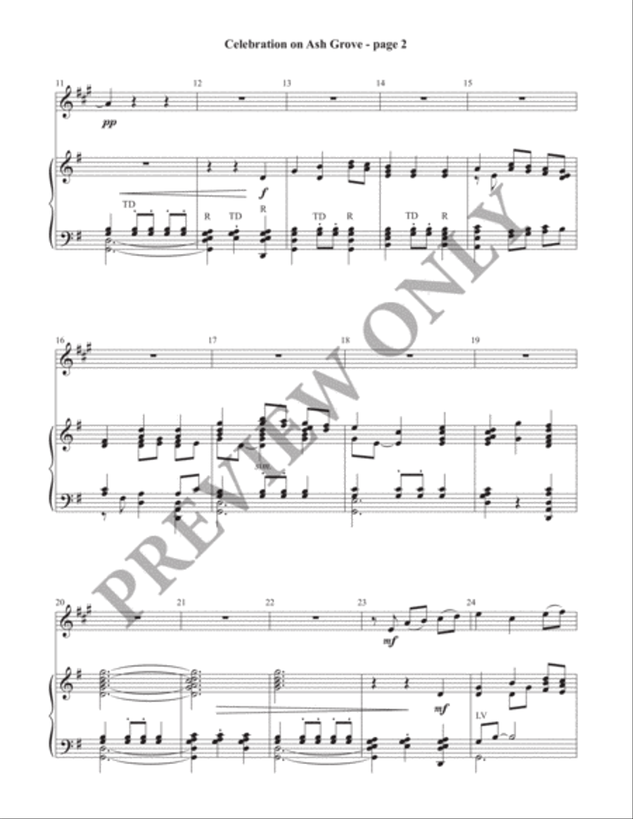 Celebration on ASH GROVE Director's Score (Print) Handbell Choir scores gallery preview page 3