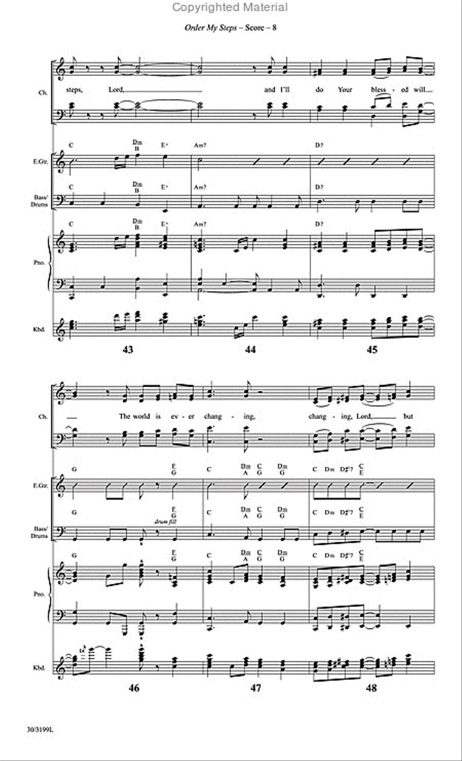 Order My Steps - Rhythm Score and Parts Choir scores gallery preview page 9