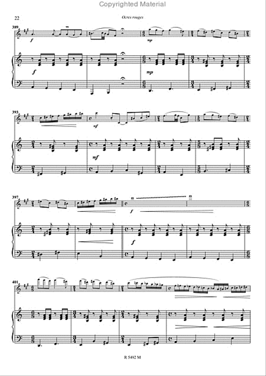 Ocres rouges Piano Accompaniment scores gallery preview page 16
