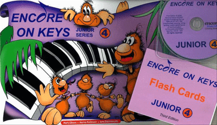 Encore On Keys Junior Piano Lev 4 Book/Online Audio/Flash Cards