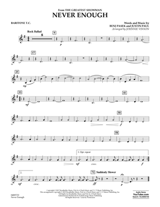 Never Enough (from The Greatest Showman) (arr. Johnnie Vinson) - Baritone T.C.