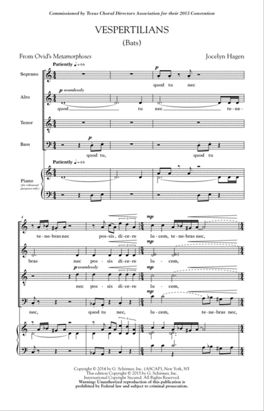 Vespertilians Vespertilians 4-Part scores gallery preview page 1