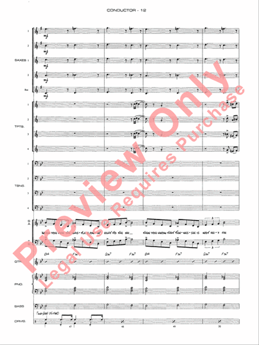 Chattanooga Choo Choo Jazz Ensemble scores gallery preview page 15