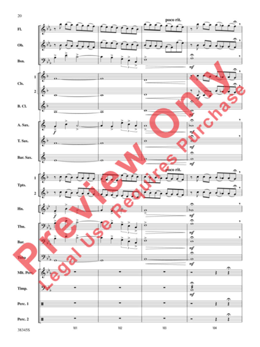 Grand Canyon Suite, Themes from Concert Band scores gallery preview page 21