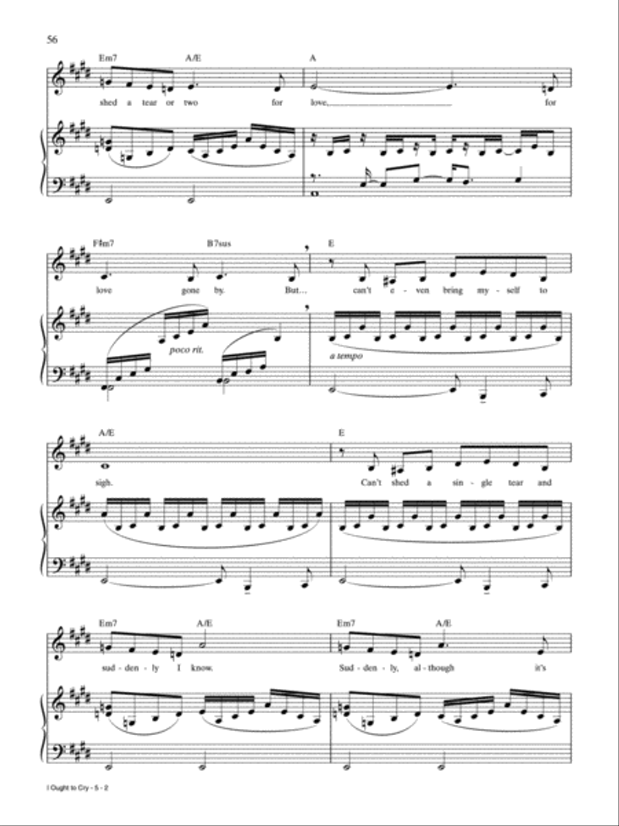 I Ought to Cry Piano, Vocal, Guitar scores gallery preview page 2
