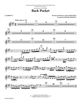 Back Pocket (arr. Roger Emerson) - Clarinet 2