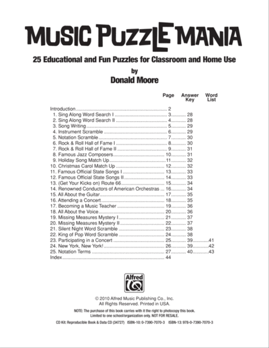 Music Puzzle Mania Music Puzzle Mania CD scores gallery preview page 2