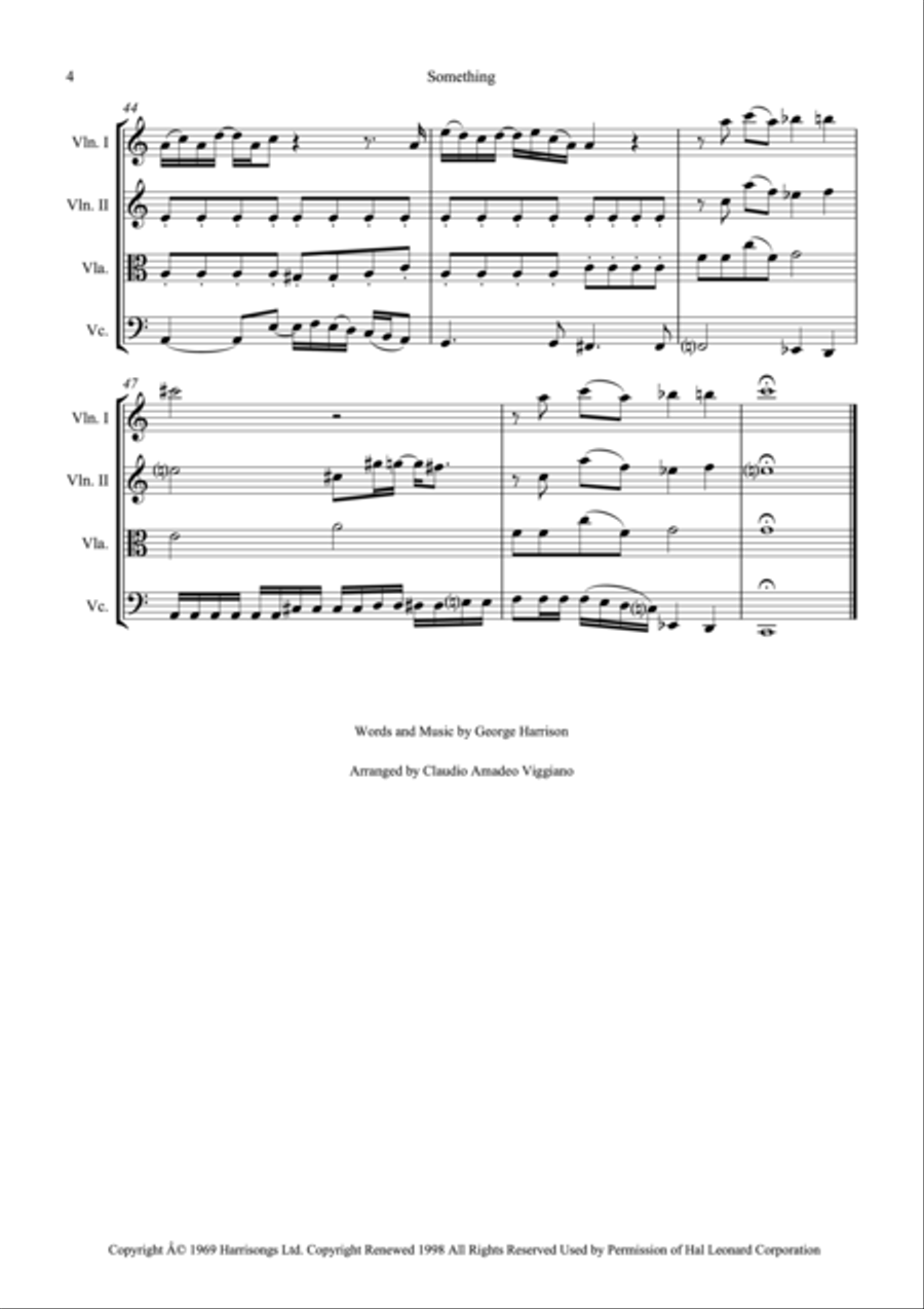 Something String Quartet scores gallery preview page 5