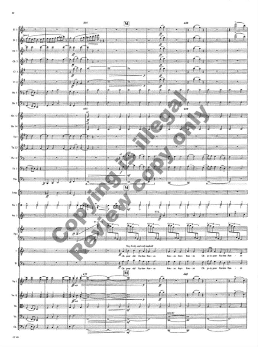 American Folk Song Suite (Orchestra Score) Choir scores gallery preview page 96