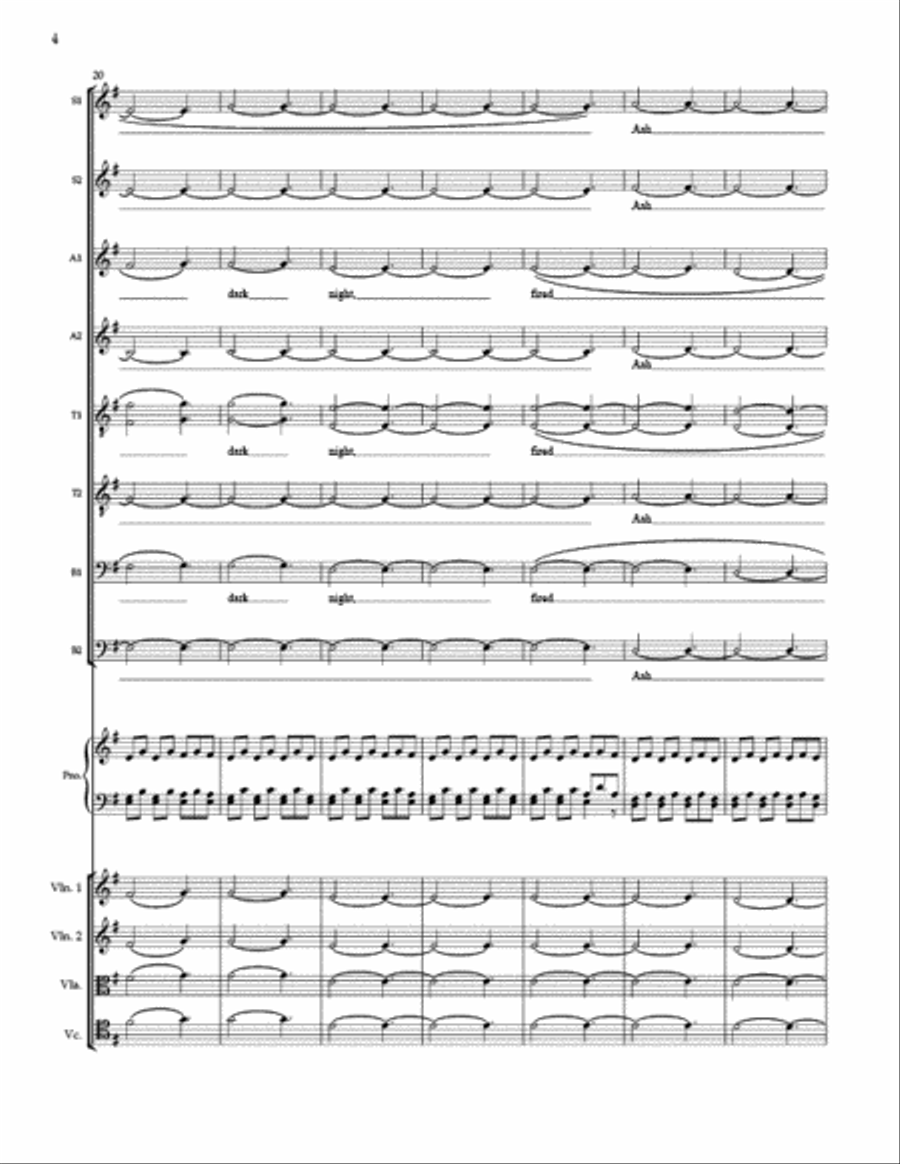 Dark Night of the Soul (Full Score and Instrumental Parts) Choir scores gallery preview page 5