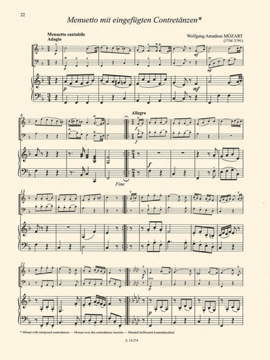 Klassische Klaviertrios für Anfänger (Erste Lage)
