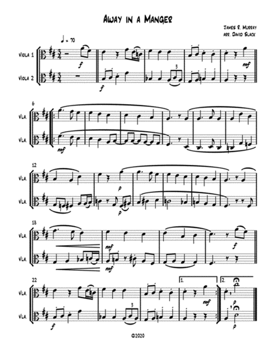 Away in a Manger (viola duet) image number null