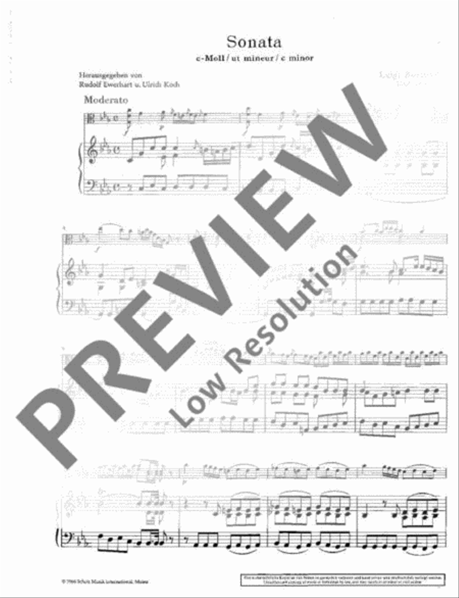 Sonata C Minor Viola scores gallery preview page 3