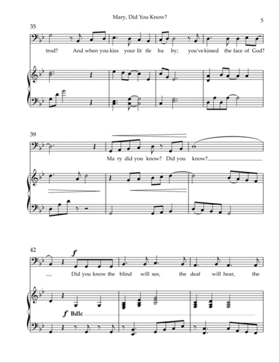 Mary, Did You Know? Mary, Did You Know? Harp scores gallery preview page 5