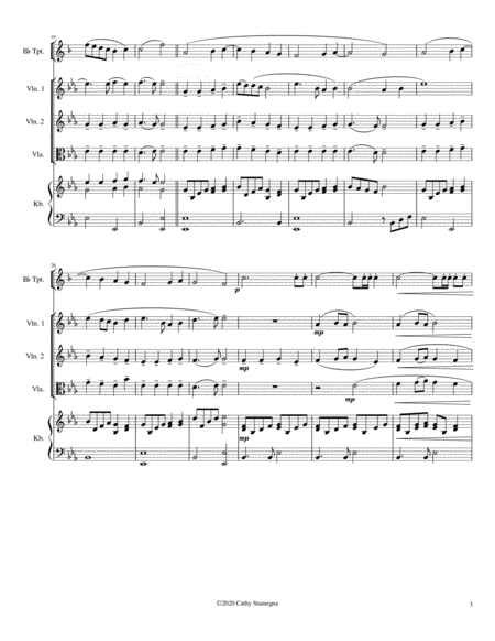 Alleluia! Alleluia! - (Ode to Joy) - String Trio (Two Violins, Viola), Acc., Opt. Bb Tpt. image number null