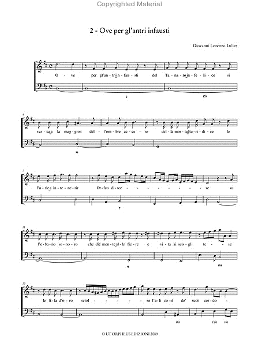 Cantatas for Soprano and Continuo. The unica from the 17th Century ms. from the Università degli Studi di Perugia Voice scores gallery preview page 3