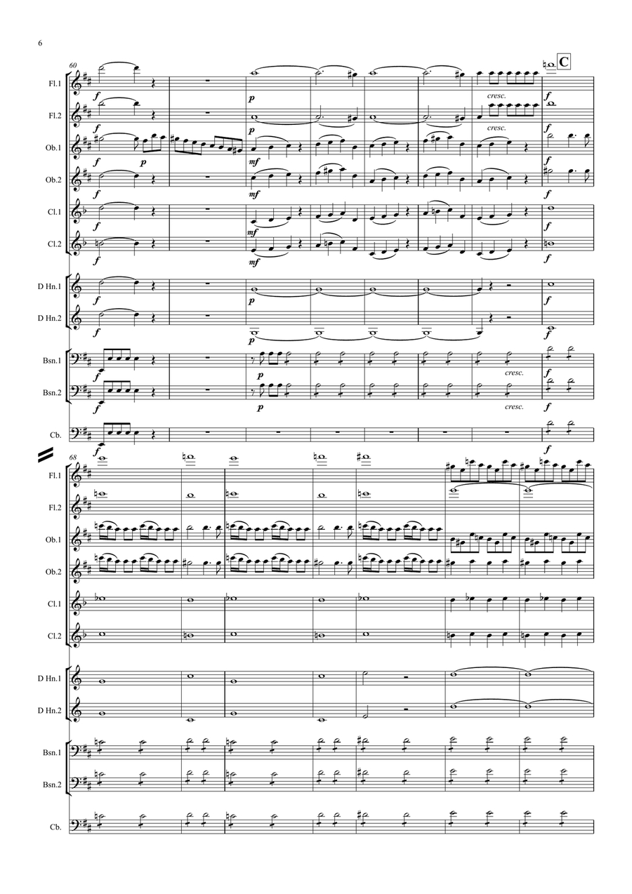 Mozart: Don Giovanni Overture K527 - wind dectet Large Ensemble scores gallery preview page 6