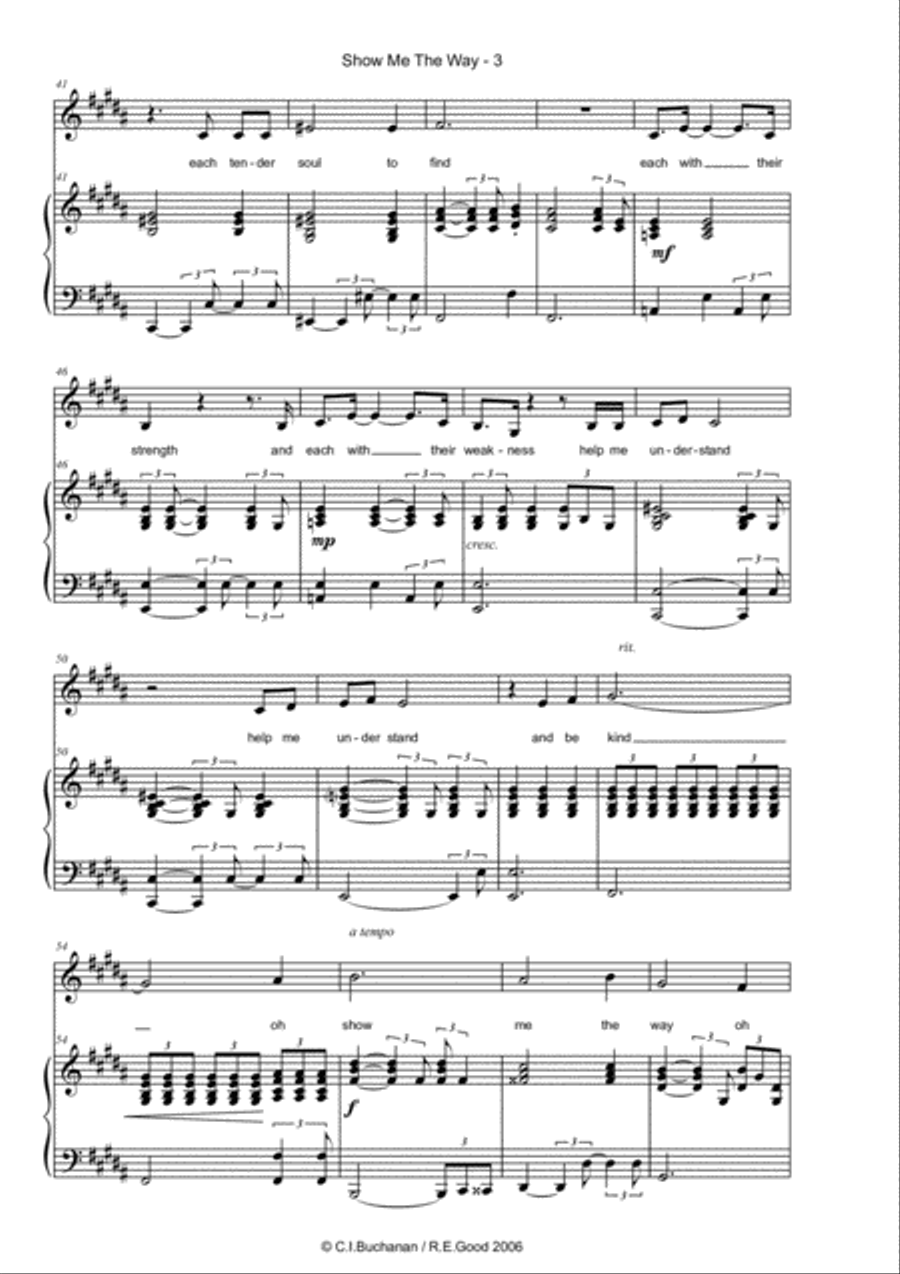 Show Me The Way Voice scores gallery preview page 3
