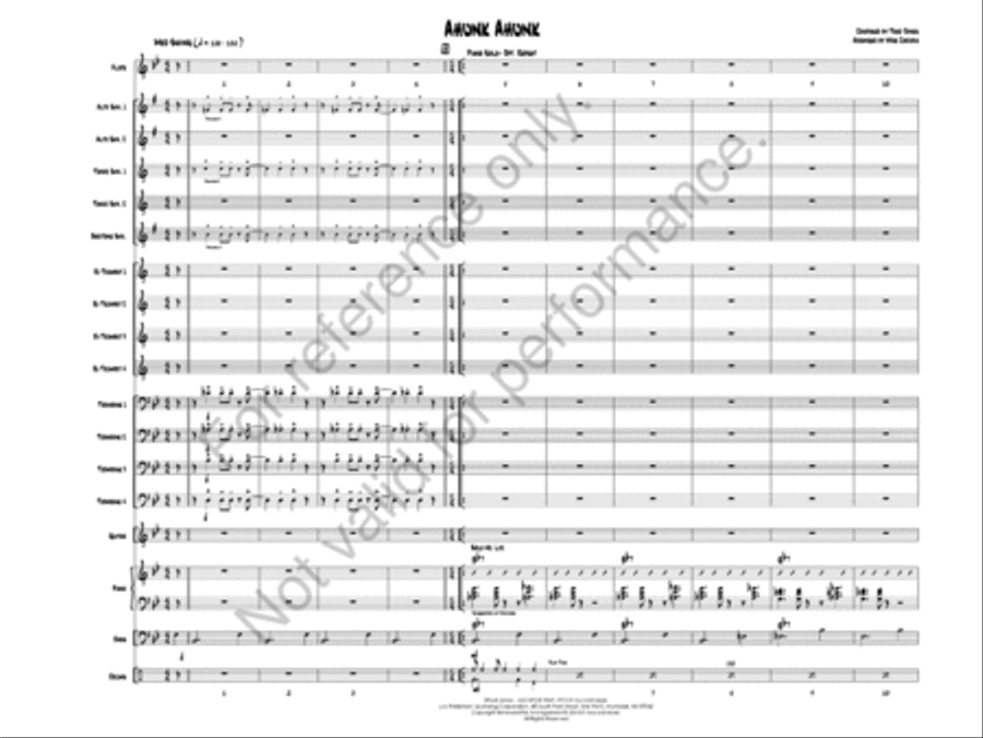 Ahunk Ahunk Ahunk Ahunk Jazz Ensemble scores gallery preview page 4