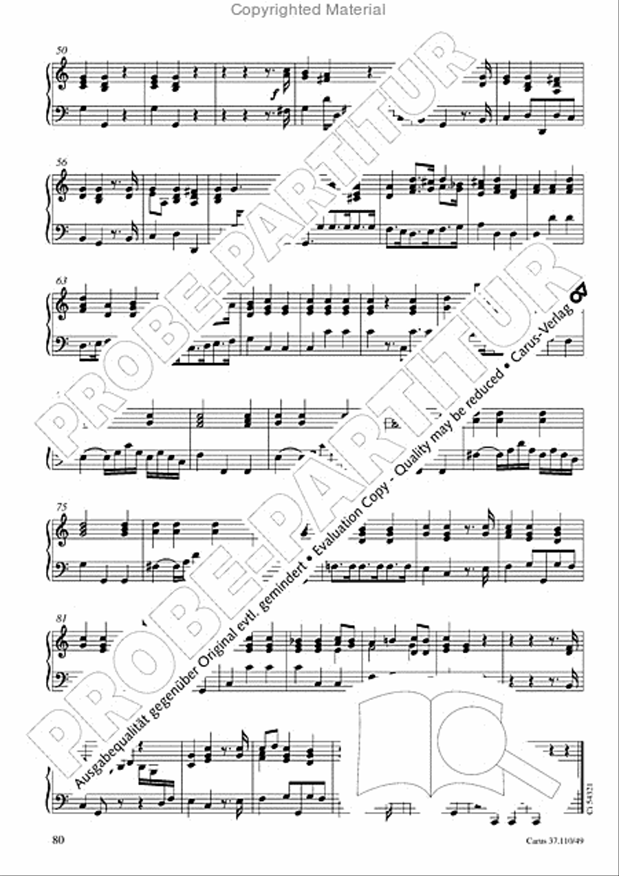 Markuspassion. Werkausgabe Reihe 1, Bd. 7 (Homilius) Organ scores gallery preview page 81