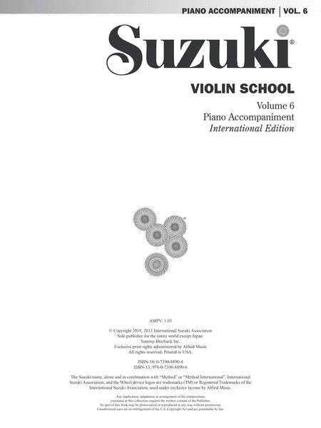 Suzuki Violin School, Volume 6 image number null