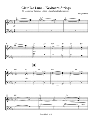 Clair De Lune - Keyboard string accompaniment