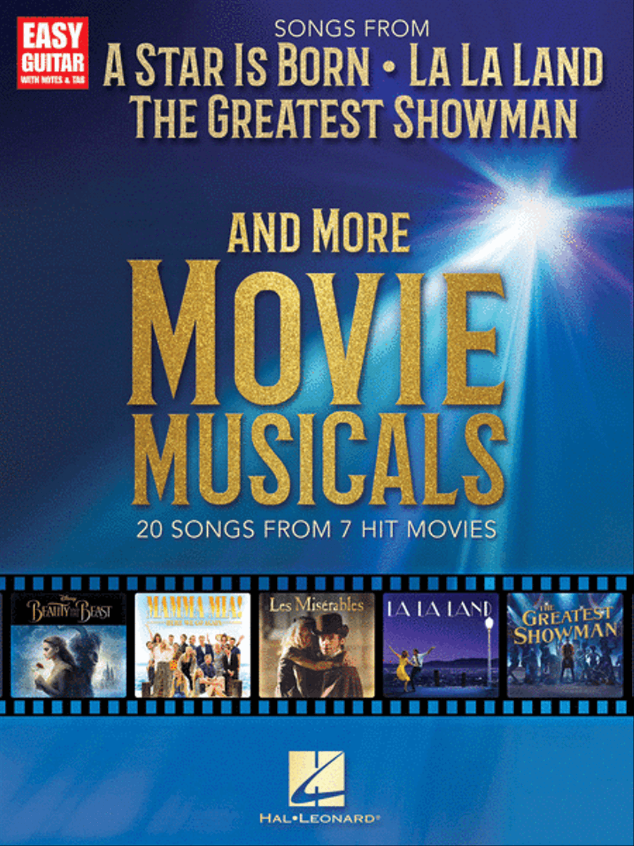 Songs from A Star Is Born, The Greatest Showman, La La Land, and More Movie Musicals Easy Guitar scores gallery preview page 1