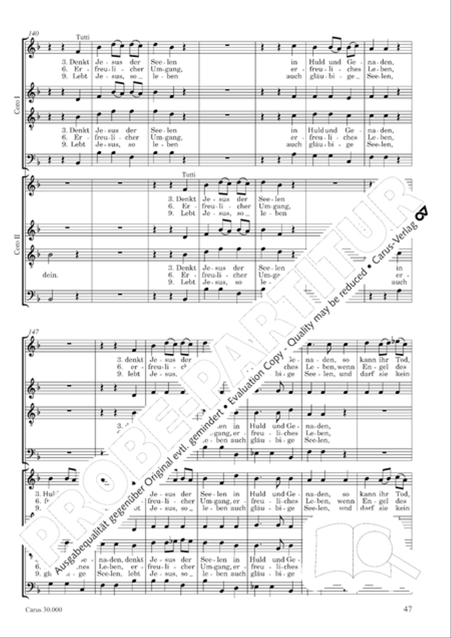 J.L. Bach: The complete motets Choir scores gallery preview page 54