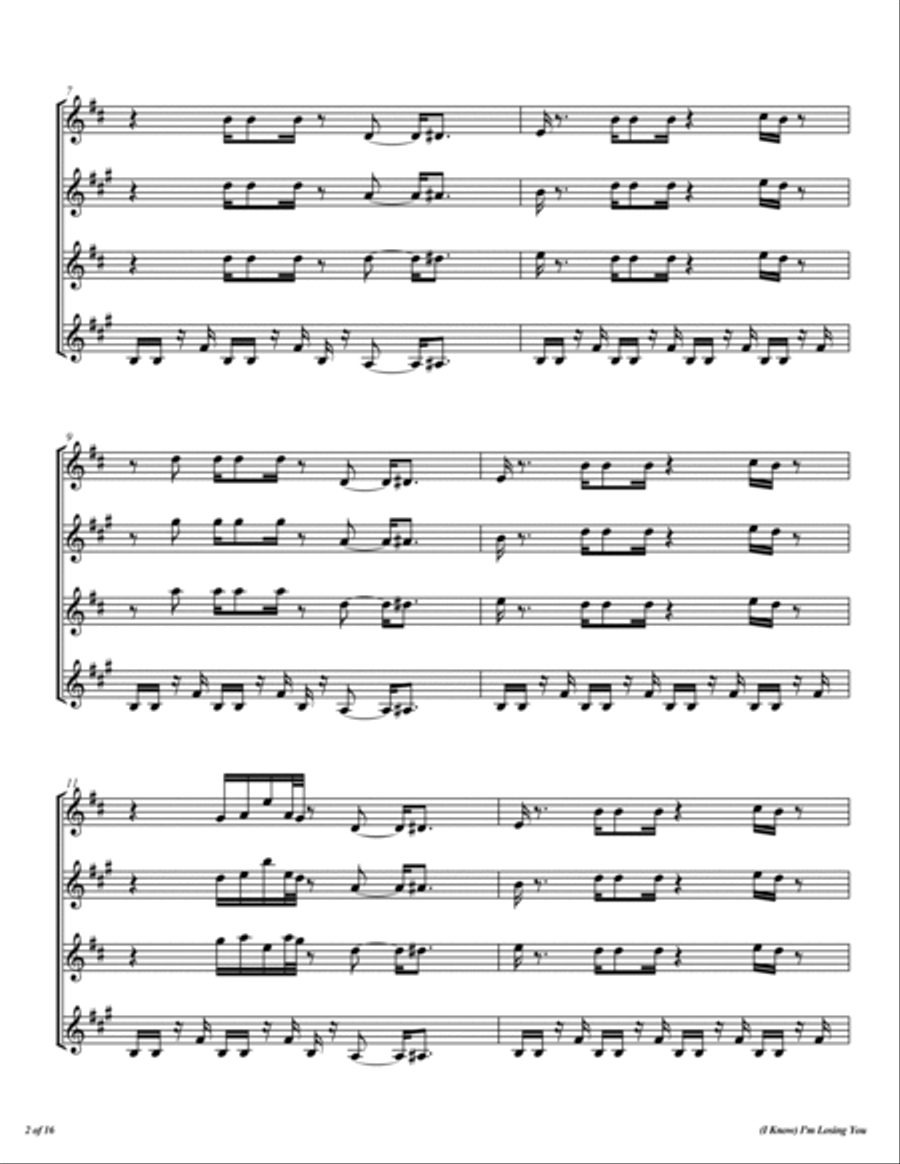 I'm Losing You (i Know) Woodwind Quartet scores gallery preview page 3