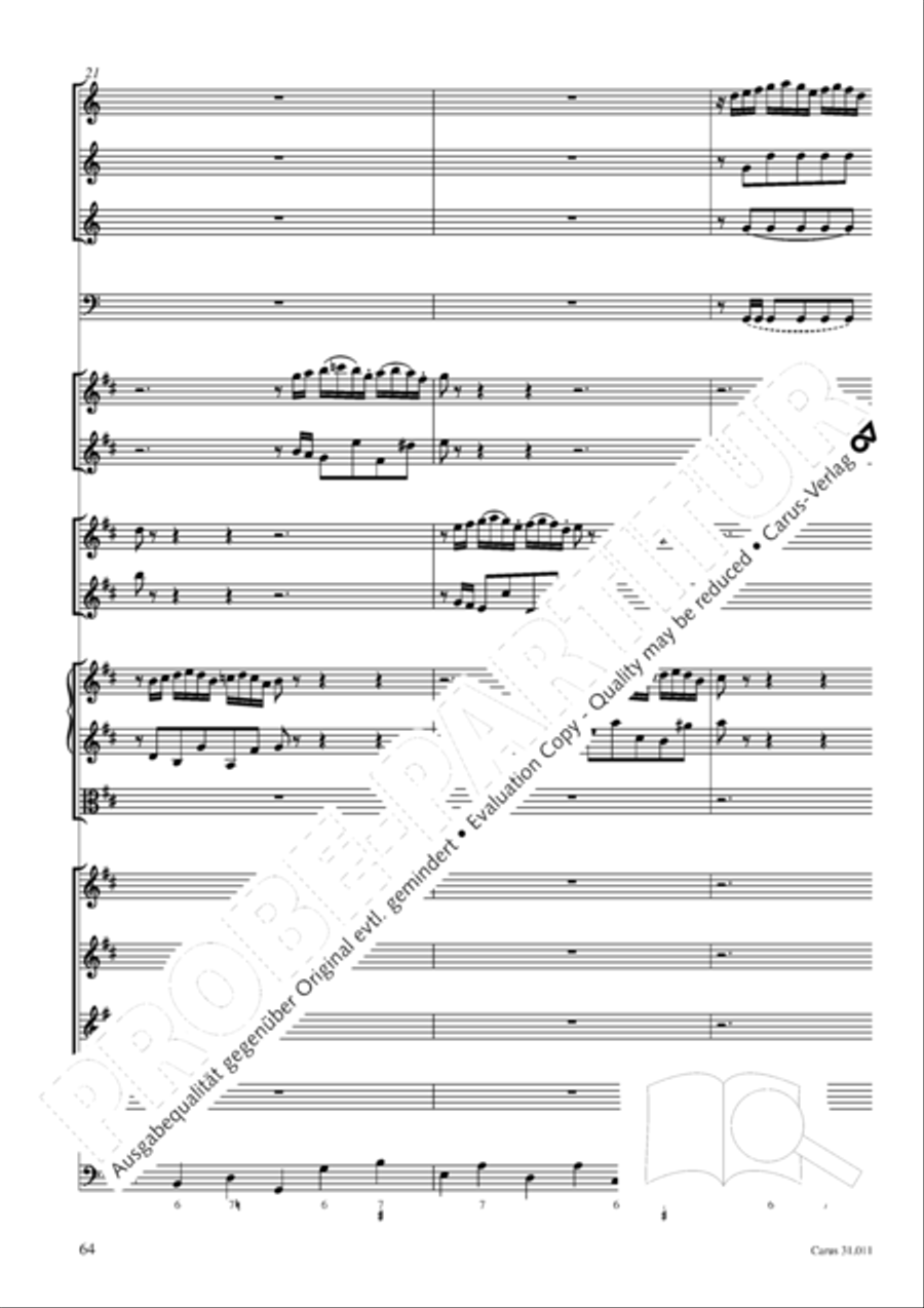Lobet Gott in seinen Reichen (Himmelfahrtsoratorium) 4-Part scores gallery preview page 65