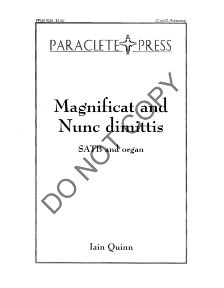 Magnificat and Nunc dimittis 4-Part scores gallery preview page 2