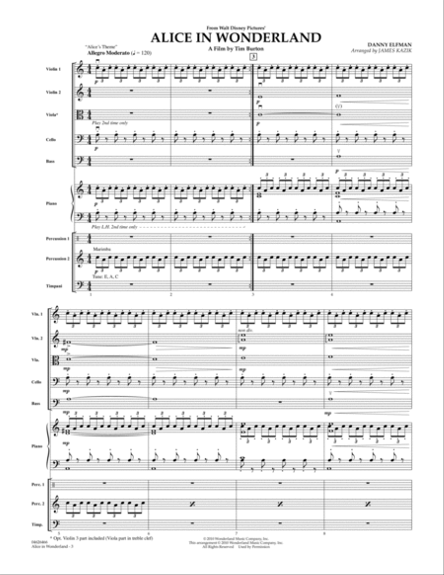 Alice In Wonderland - Full Score Orchestra scores gallery preview page 2