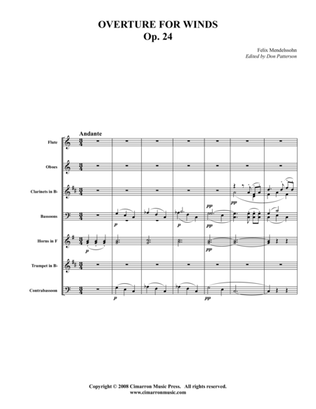 Book cover for Overture for Winds, Op. 24