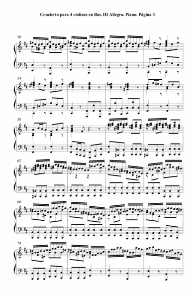 Concierto para 4 violines en Bm - Vivaldi Piano Solo - III Allegro image number null
