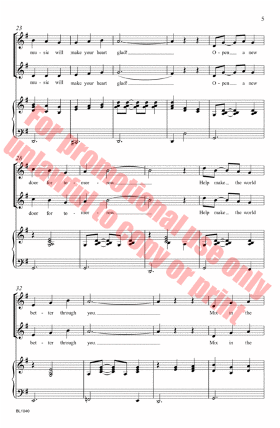 Sing Out a Song! Choir scores gallery preview page 6