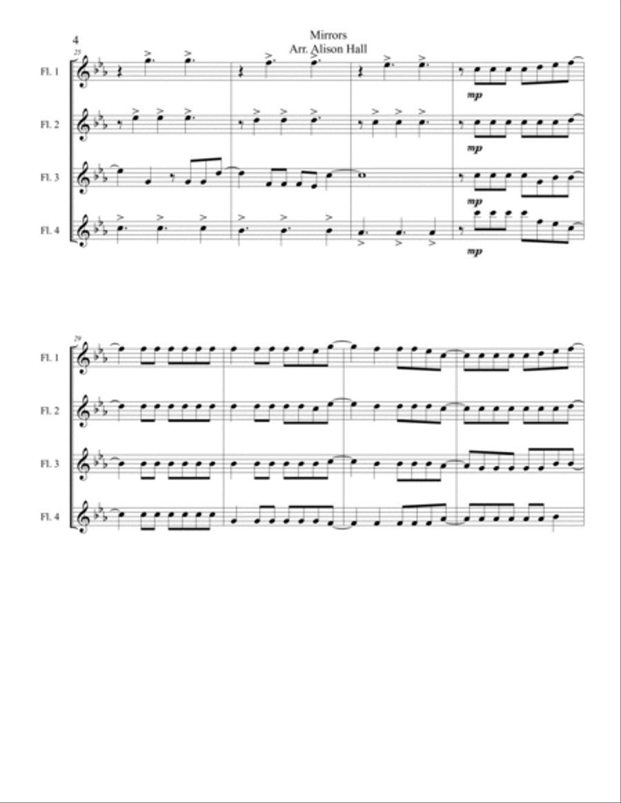 Mirrors Woodwind Quartet scores gallery preview page 4
