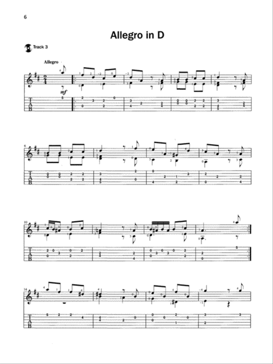 Basix Guitar TAB Classics -- Mozart Acoustic Guitar scores gallery preview page 6
