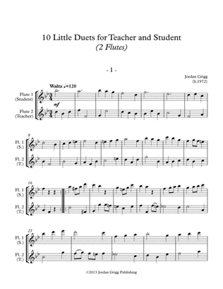 Book cover for 10 Little Duets for Teacher and Student (2 Flutes)