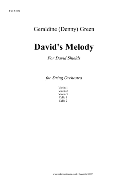 David's Melody (School Arrangement) image number null